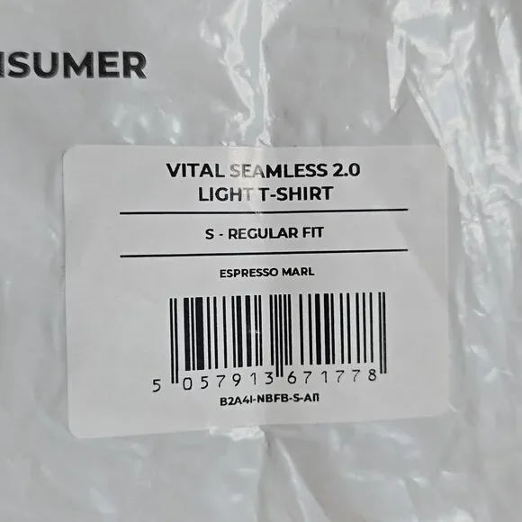 3261 New Gymshark Vital Light T-Shirt Regular fit Sz Small - Picture 8 of 8